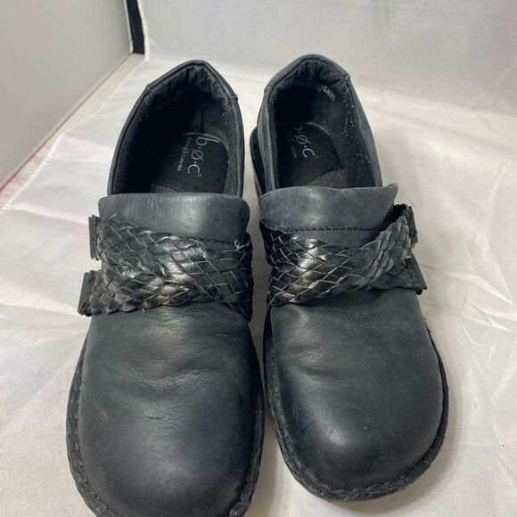 B.o.c. Women’s Shoes Size 9.5M Black Leather Braided Strap - Picture 6 of 8